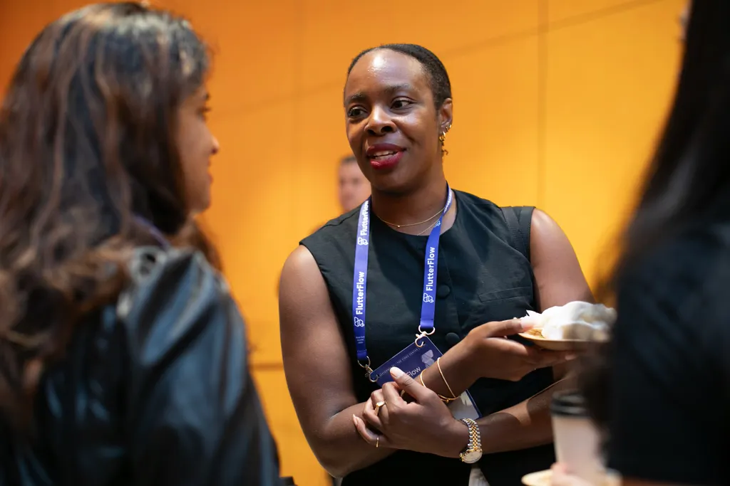 FlutterFlow team members at the partner expo